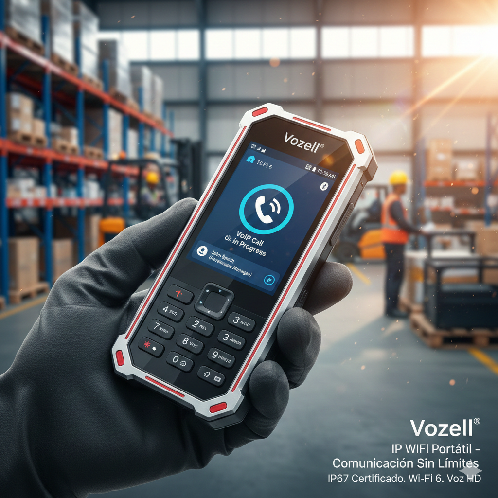 Vozell® Teléfono IP WiFi Portátil: Comunicación Inalámbrica de Alta Resistencia